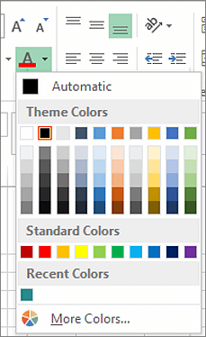 Font color picker